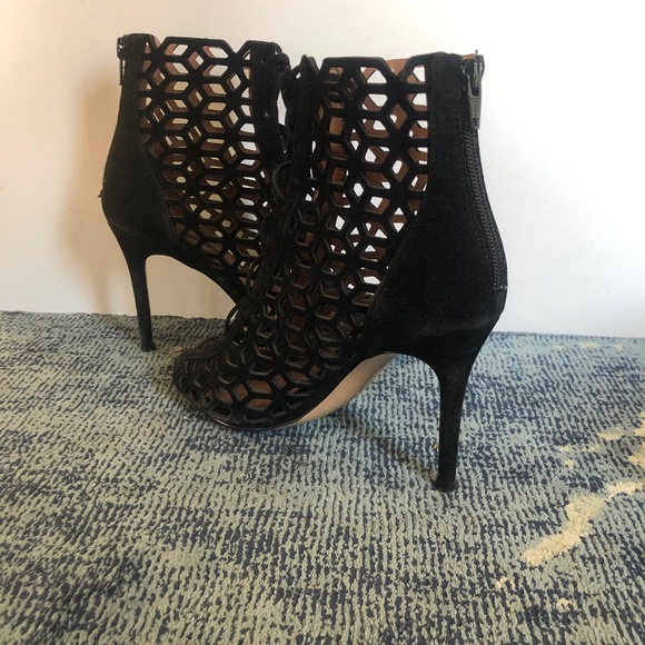 BCBG Faux-Suede Cage Bootie - Picture 5 of 7